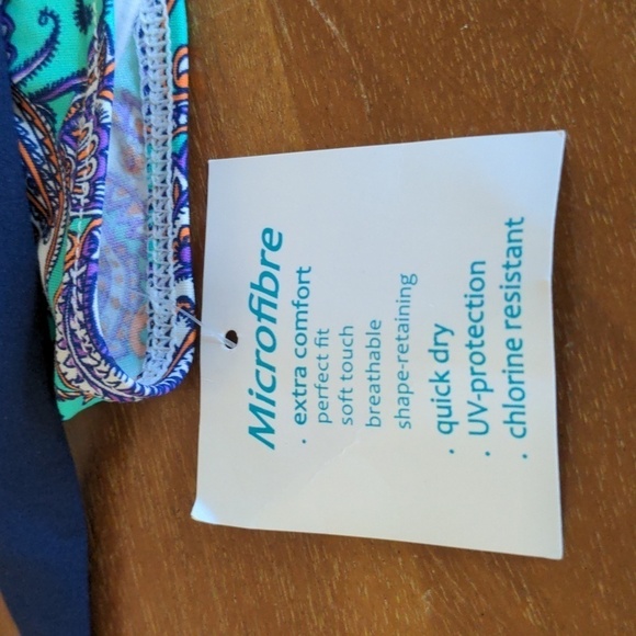 VENUS BOHO Delicate PAISLEY String BIKINI TOP unpadded underwire Sz D2  38B/40A - Picture 12 of 15